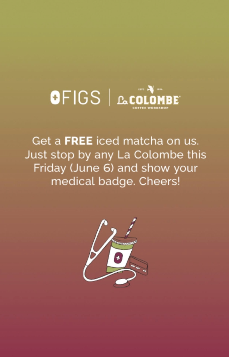 Figs x La Colombe Iced Matcha
