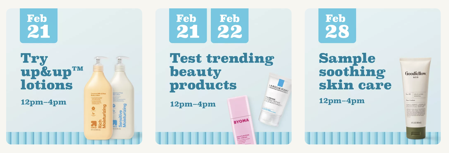 Target Skincare Events