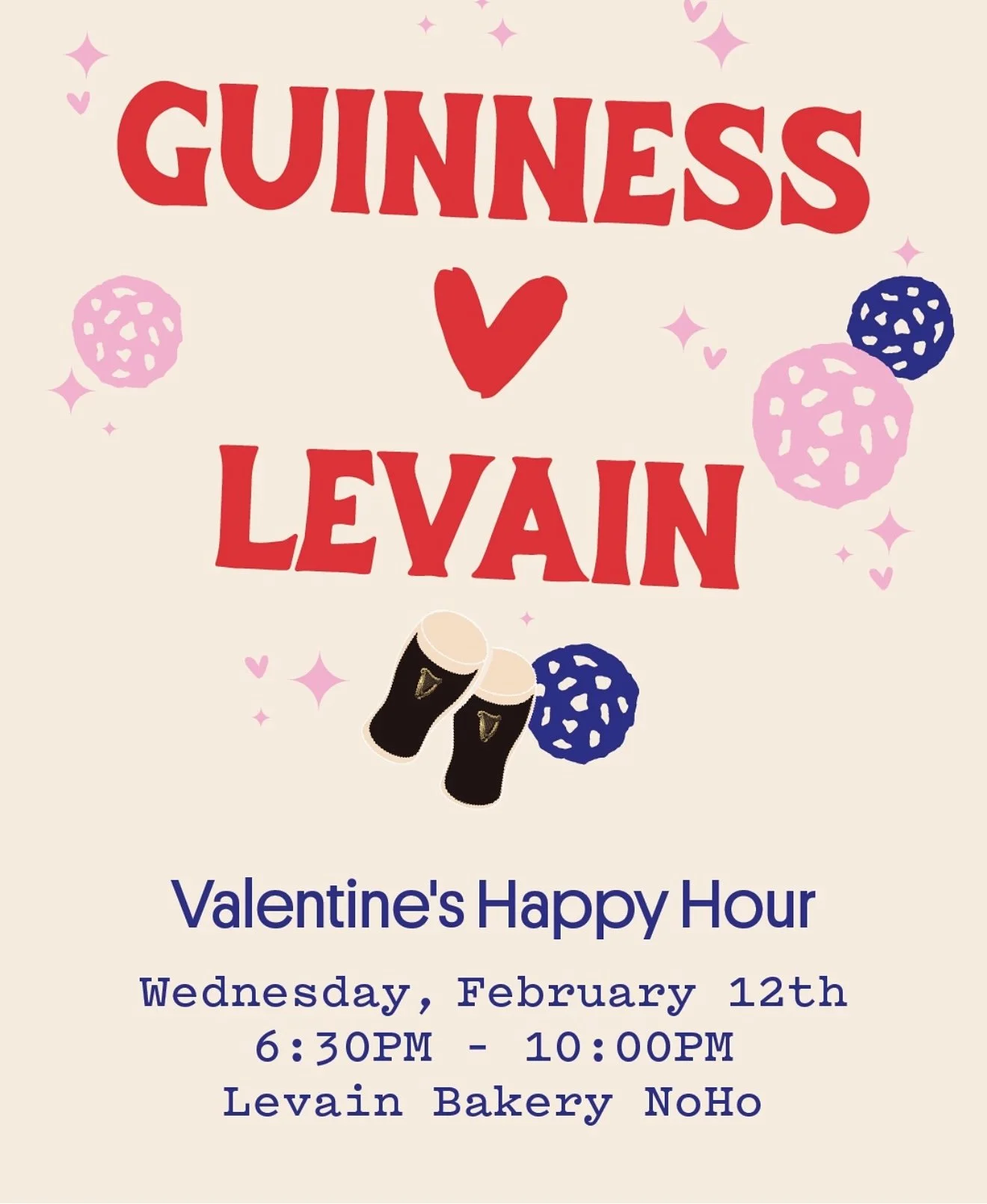 Levain x Guinness Valentine's Happy Hour