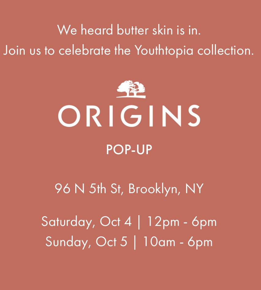 Origins Youthtopia Bakery Pop-Up