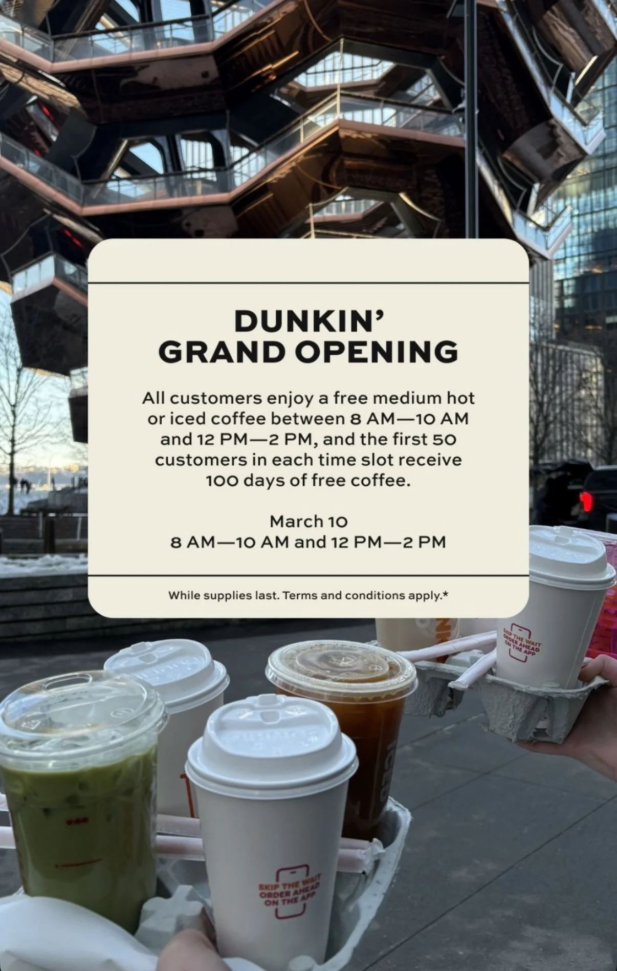 Dunkin Hudson Yards Grand Opening