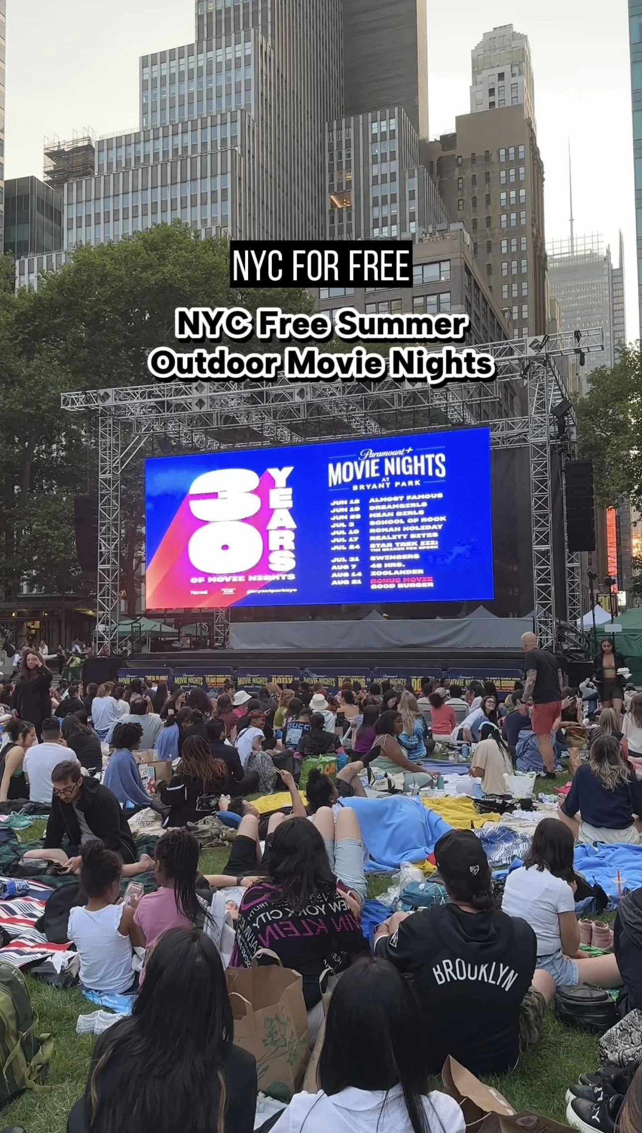 Free Outdoor Movies in NYC