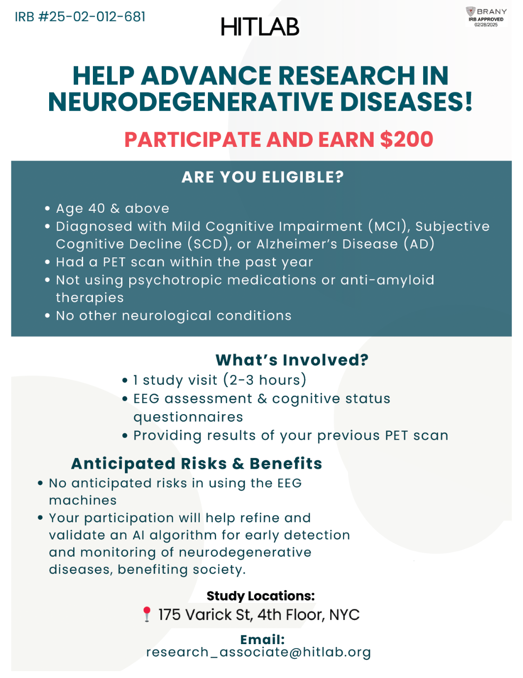 HITLAB Alzheimer’s Study