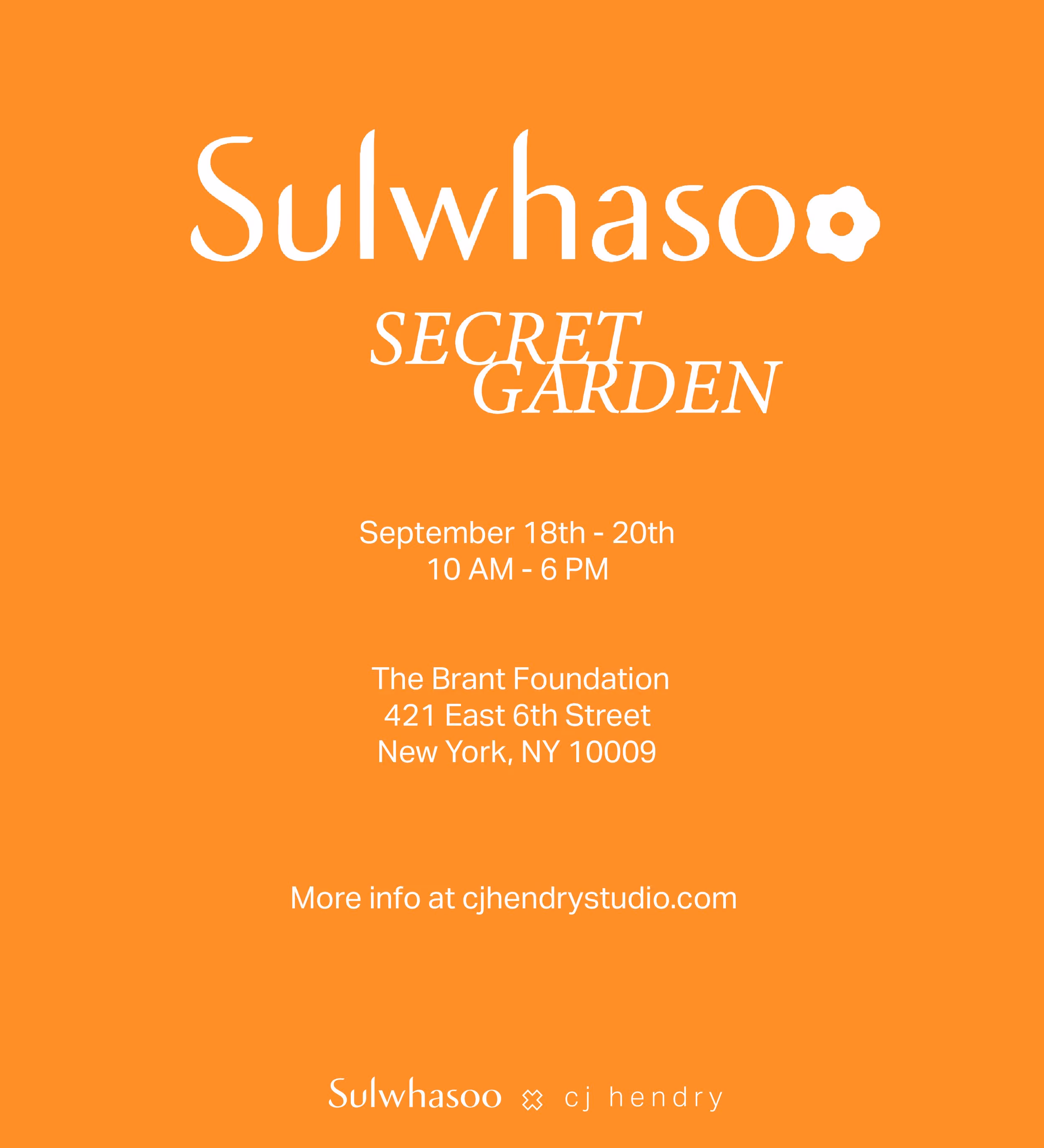 Cj Hendry x Sulwhasoo Secret Garden
