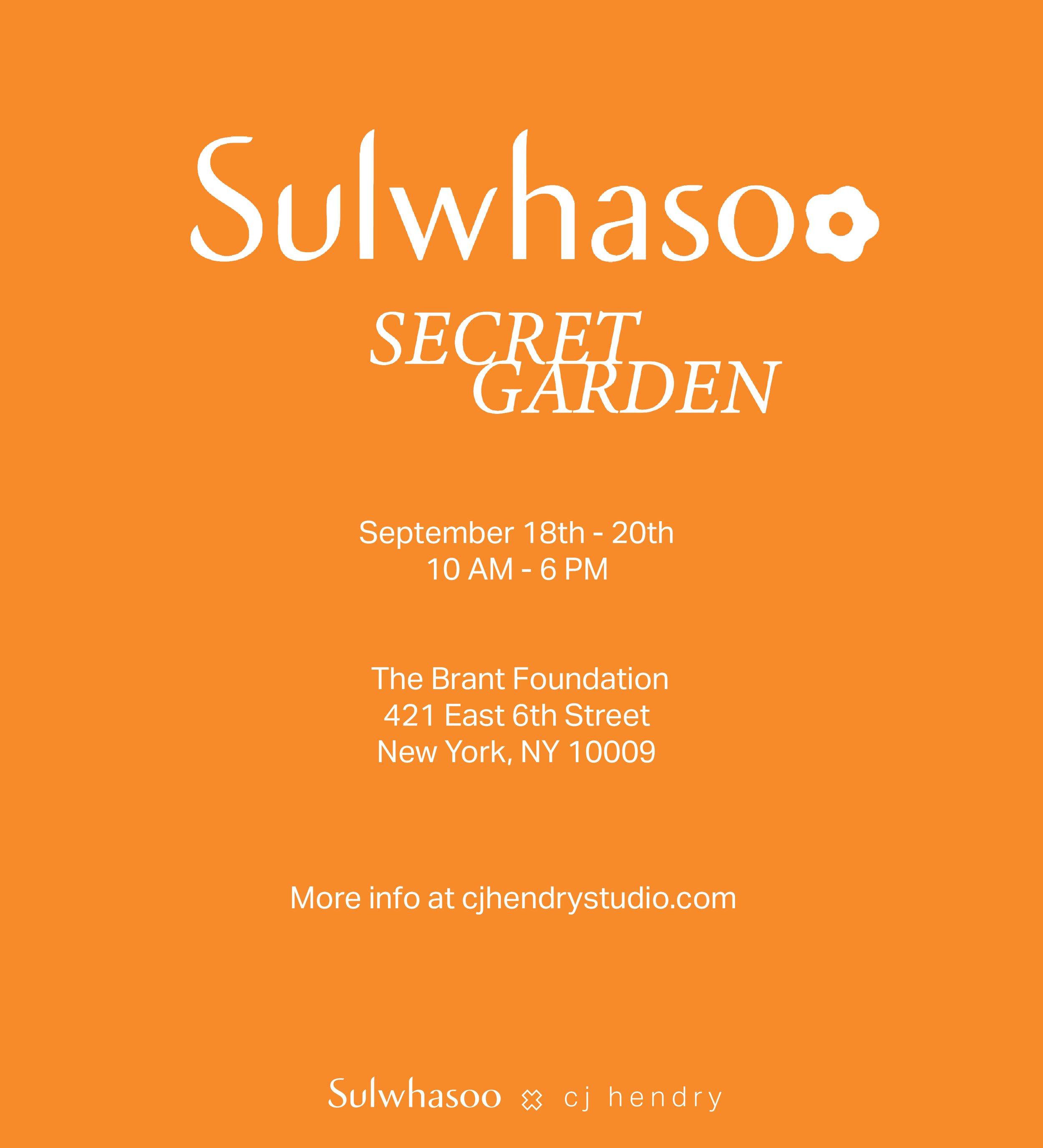 Cj Hendry x Sulwhasoo Secret Garden