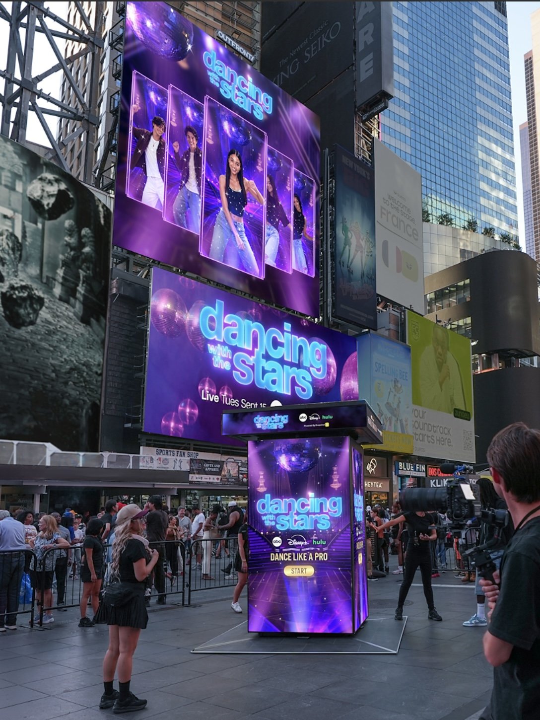 DWTS Snapchat AR Mirror in Times Square