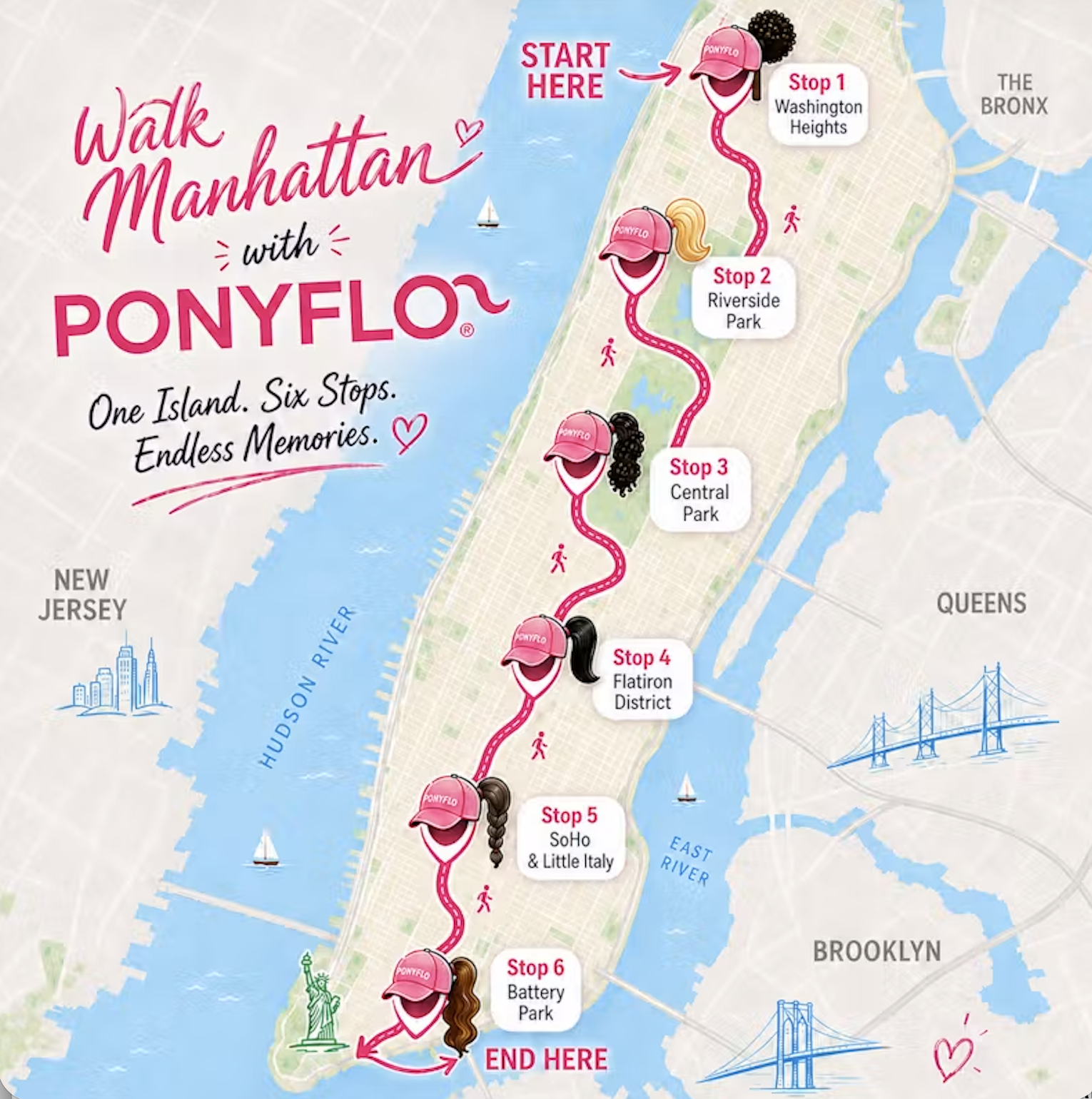 Walk Manhattan with PONYFLO