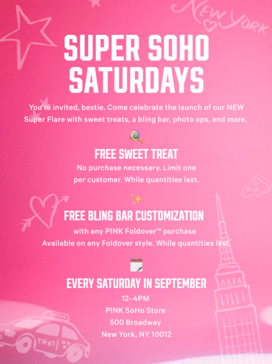 Super Soho Saturdays with Pink