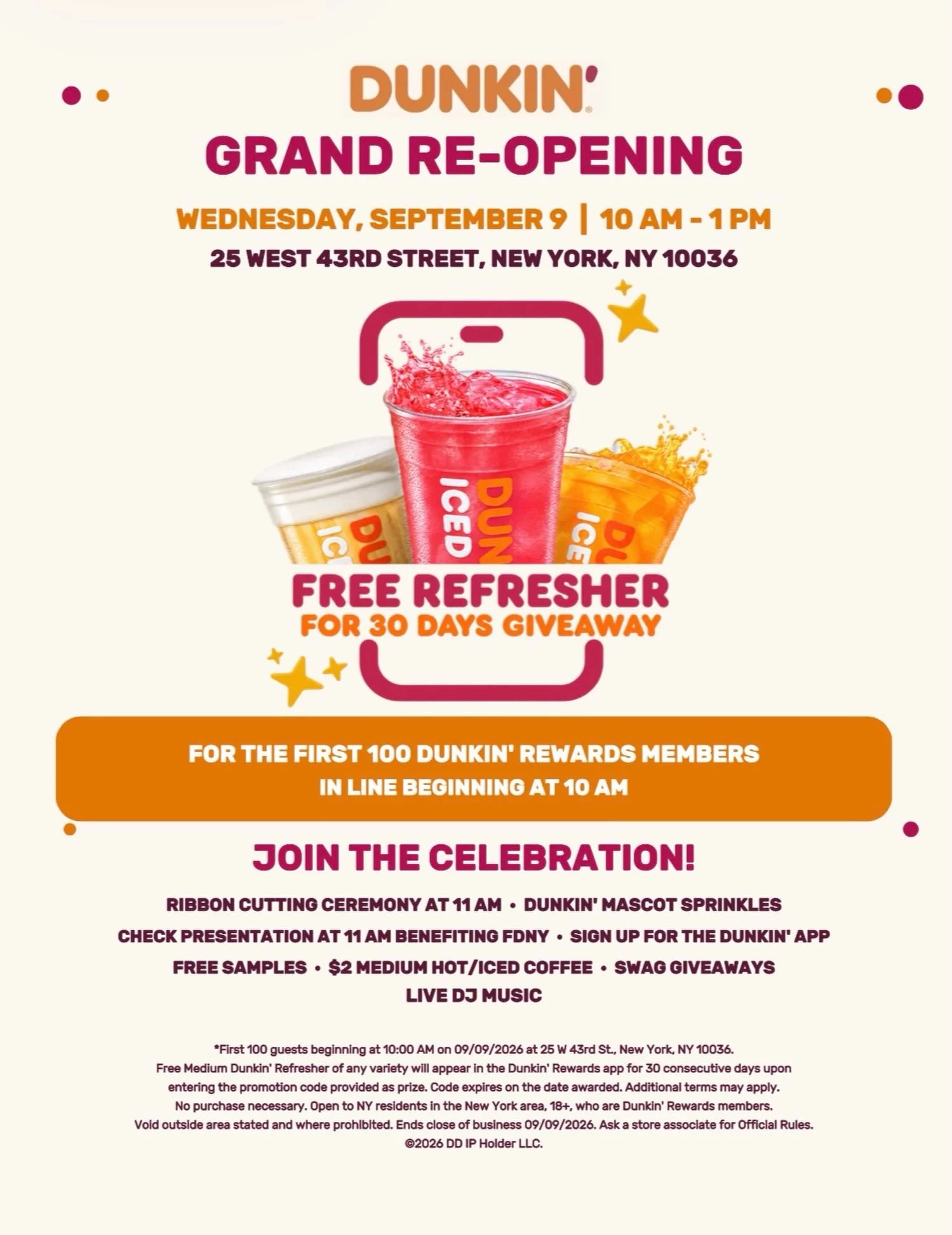 Dunkin' Grand Reopening