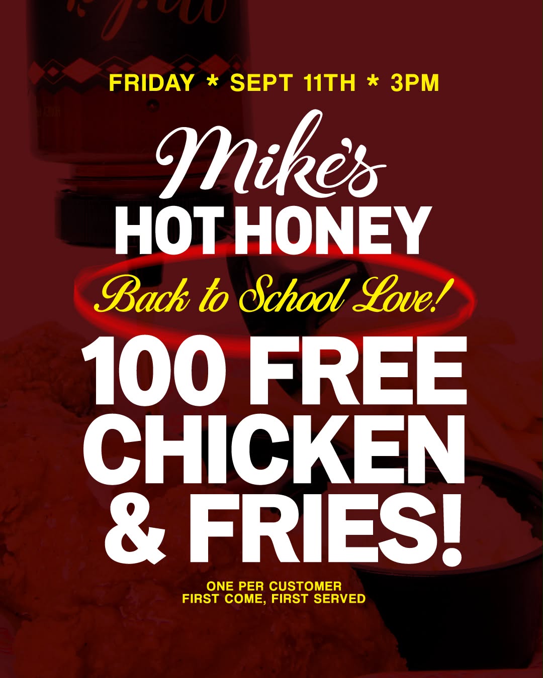 Rokstar Chicken x Mike's Hot Honey Free Chicken & Fries