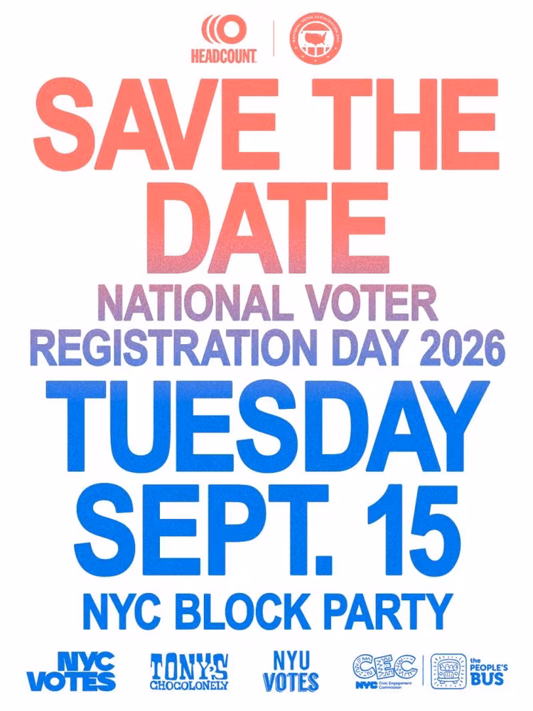 National Voter Registration Day NYC Block Party