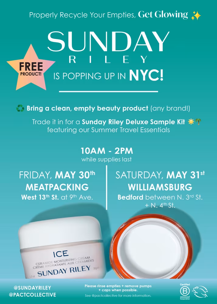 Sunday Riley NYC Pop-Up
