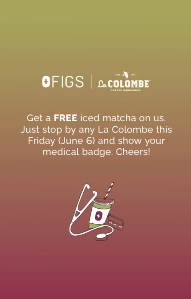Figs x La Colombe Iced Matcha