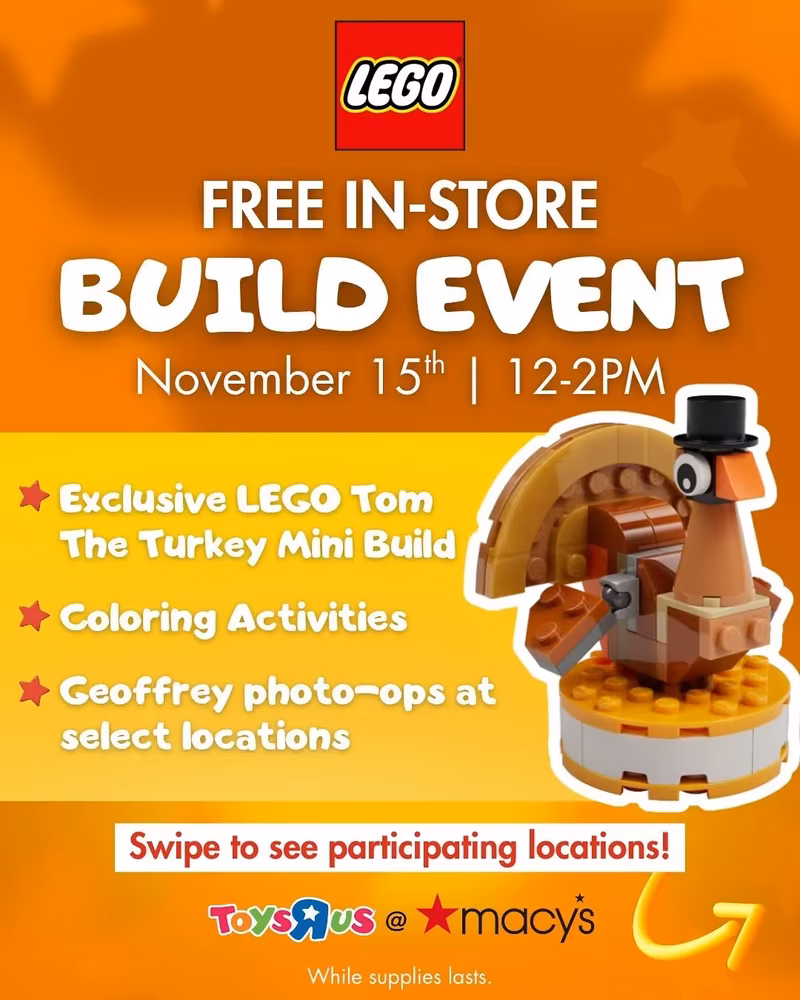 Lego Tom the Turkey Build Event