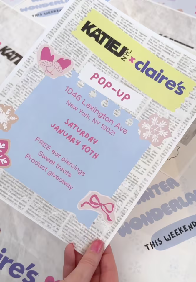 Claire's & KatieJ Pop-Up