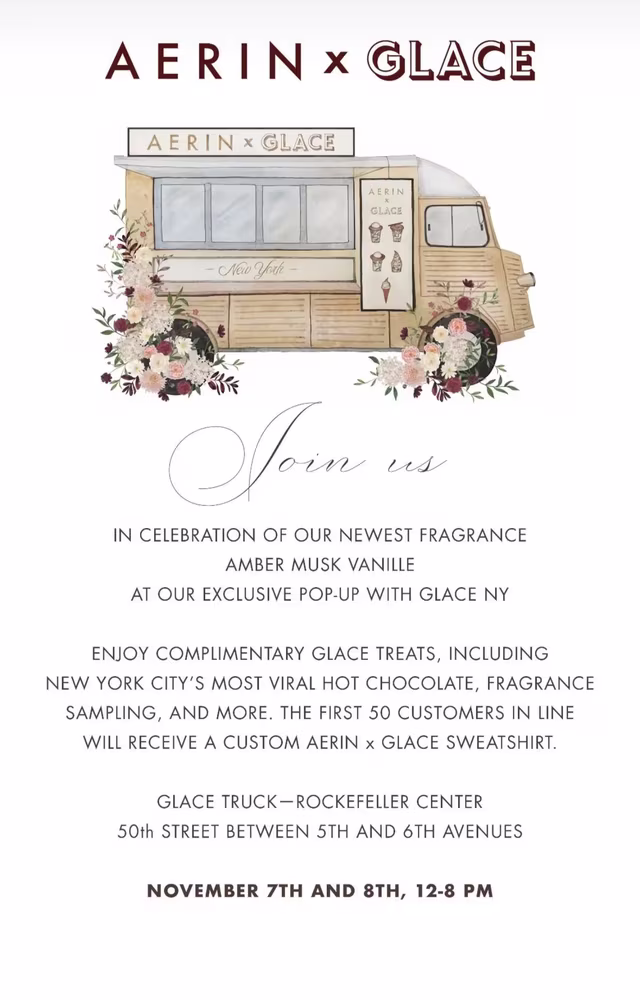 AERIN x GLACE Pop-Up
