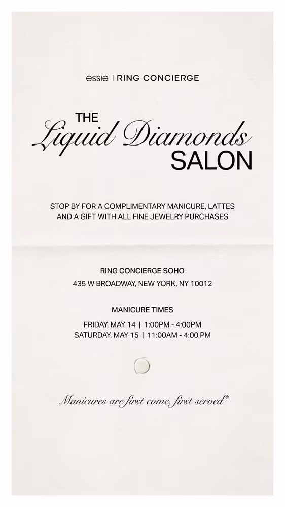 essie x Ring Concierge Liquid Diamonds Salon