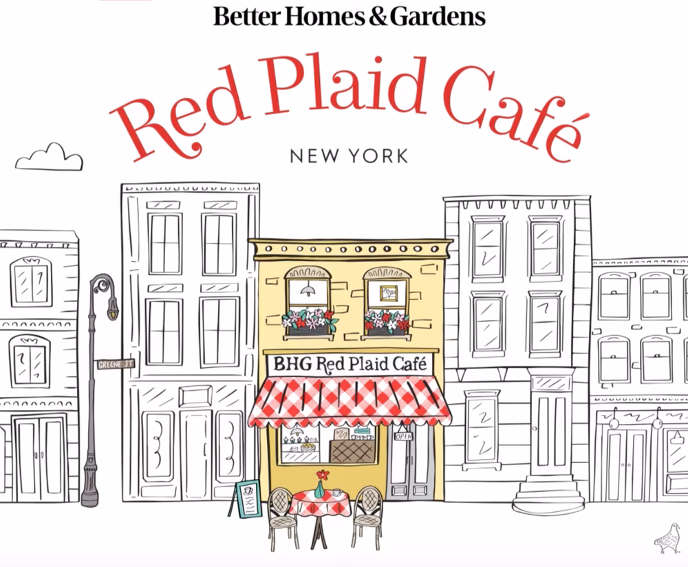 Better Homes & Garden Red Plaid Cafe