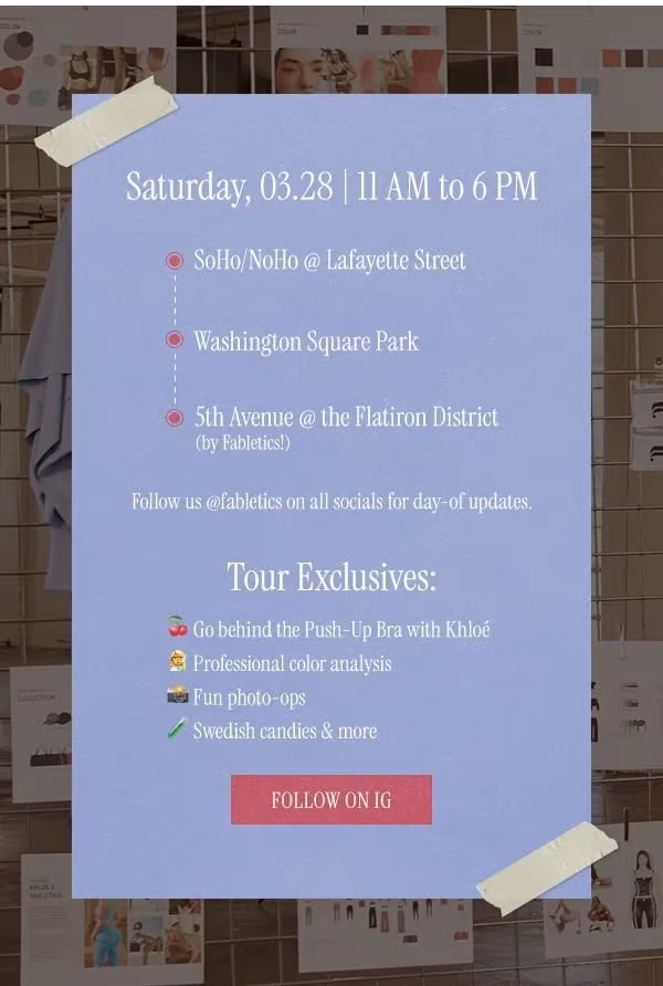 Khloé x Fabletics NYC Tour