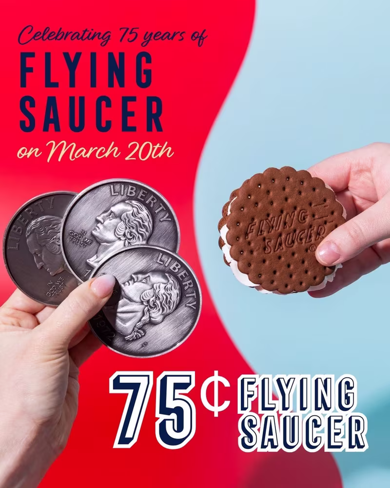 75 cent Flying Saucers at Carvel