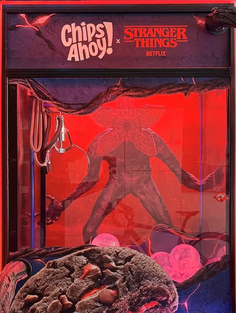 Chips Ahoy X Stranger Thing Upside Down-ified Claw Machine