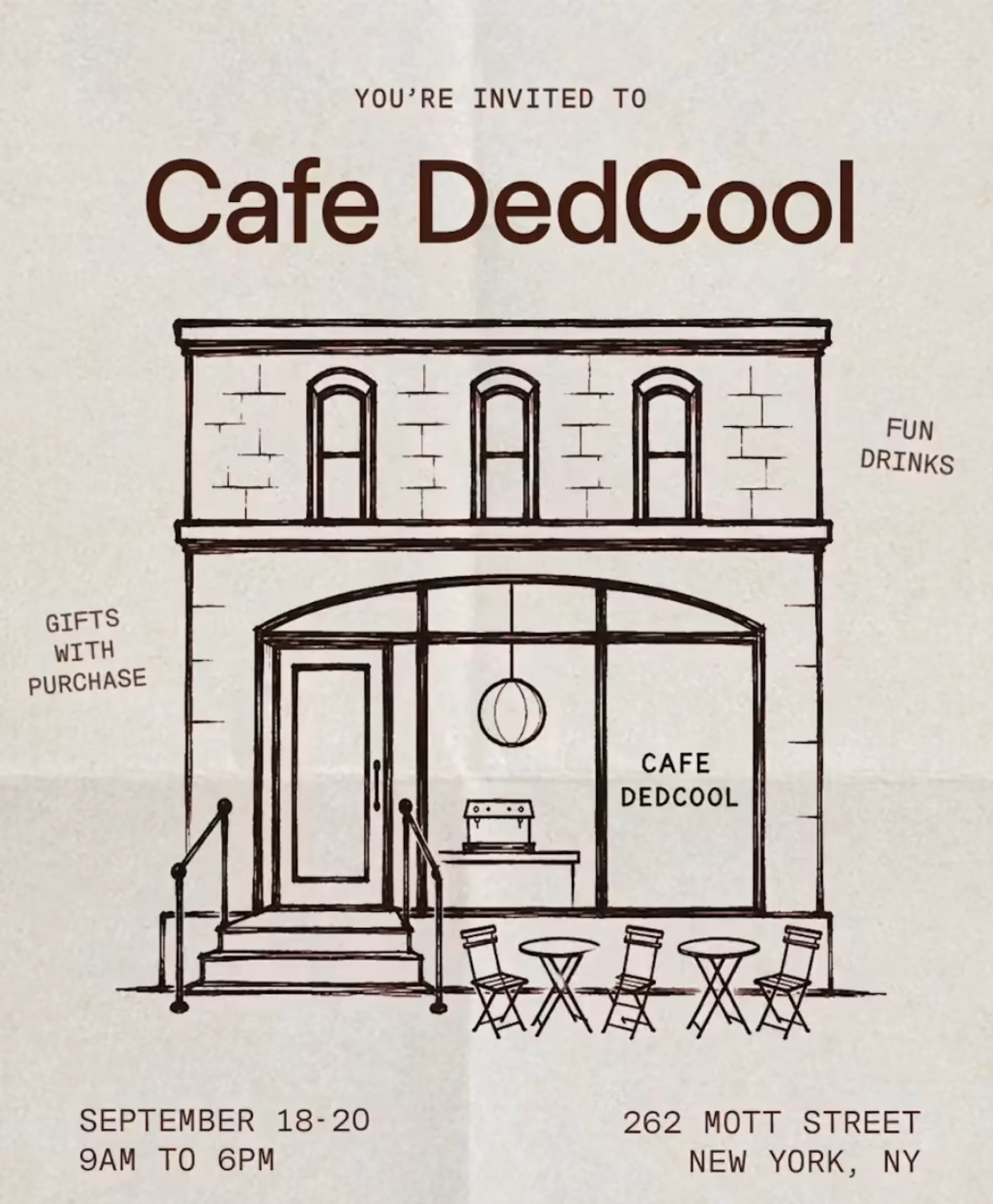 DedCool Cafe Pop-Up