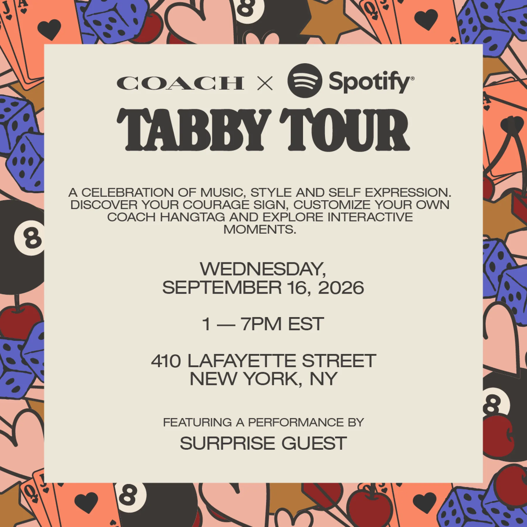 Coach x Spotify Tabby Bus Tour