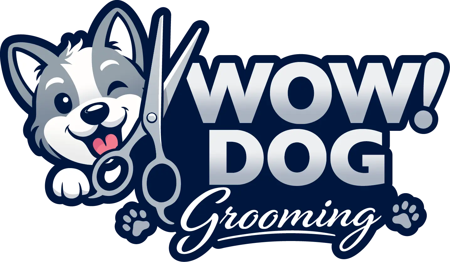 Wow! Dog Grooming Logo