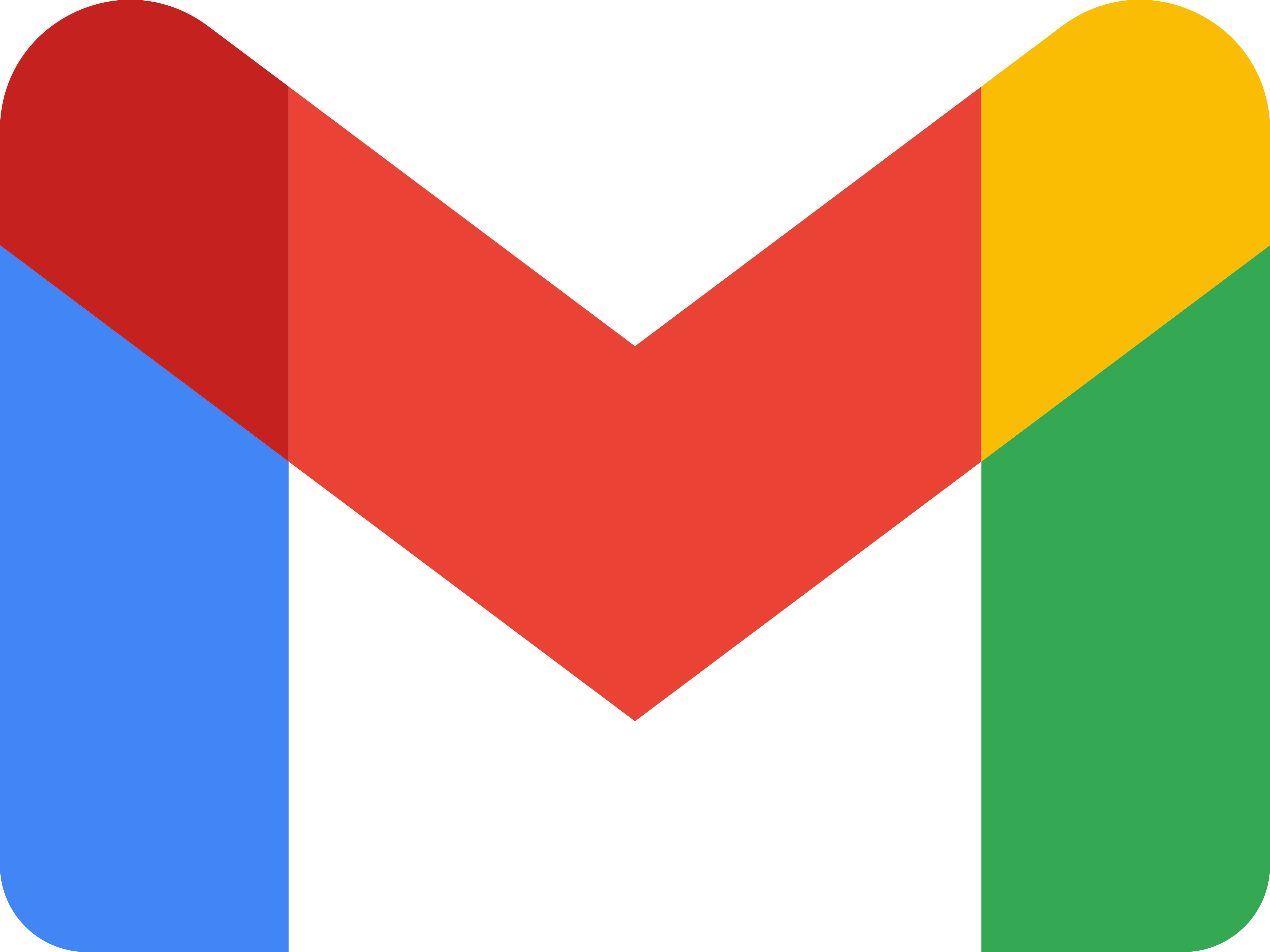 Gmail icon featuring a stylized M made of red, blue, yellow, green, and orange colors.