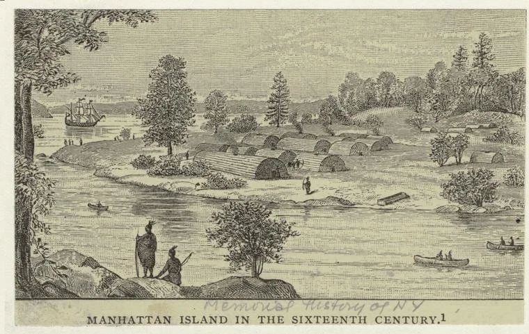 "Manhattan Island in the sixteenth century" The New York Public Library Digital Collections. 1892.