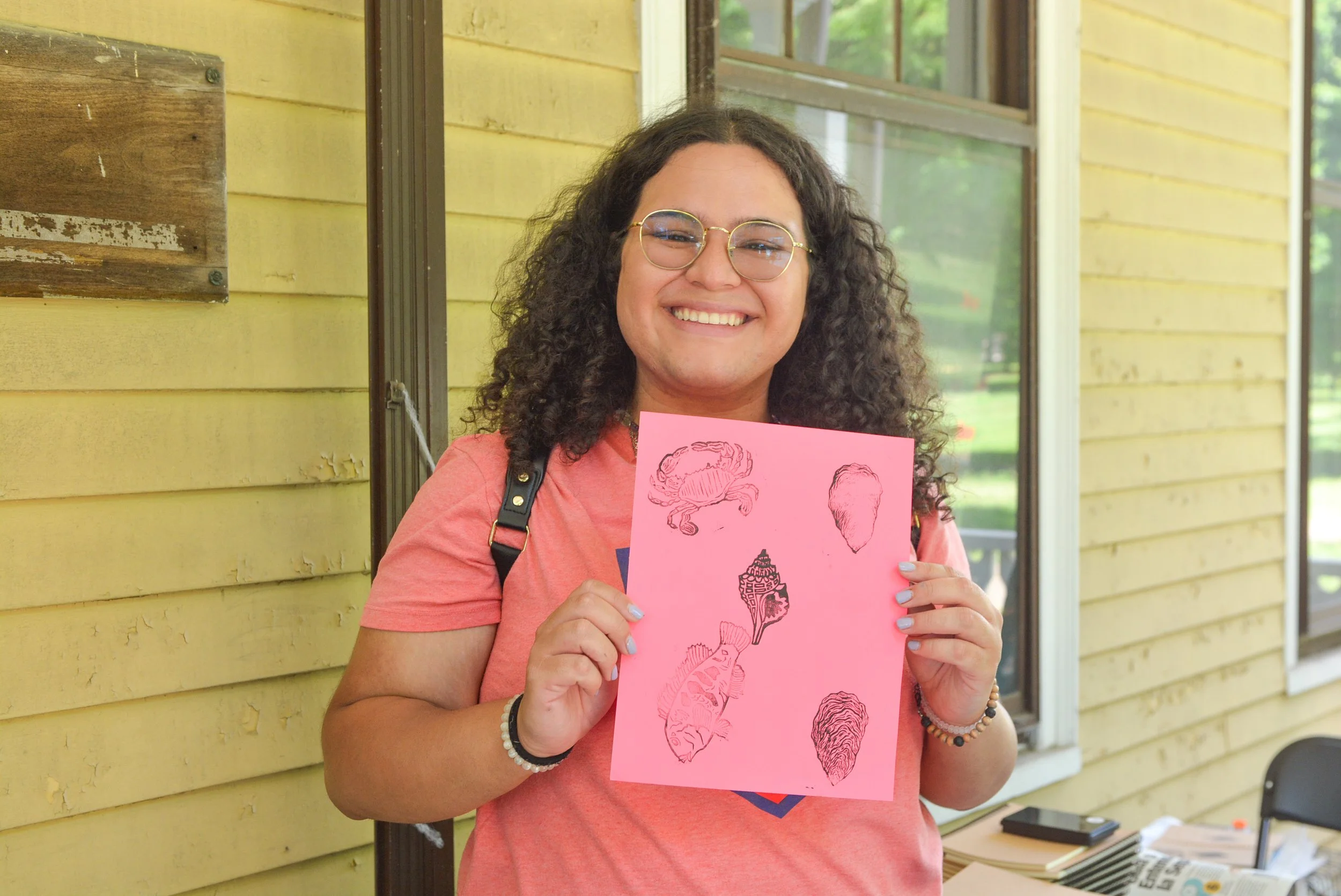 Isabella Torres at Billion OysteR Project's 2024 Scy-posium at Building 16 in Nolan Park.