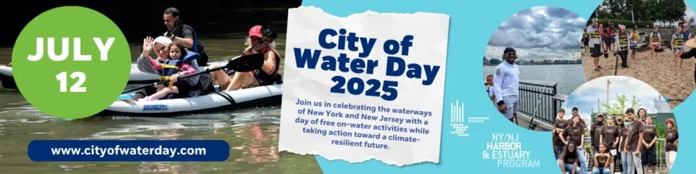 City of Water Day 2025 event graphic with harbor activity photographs