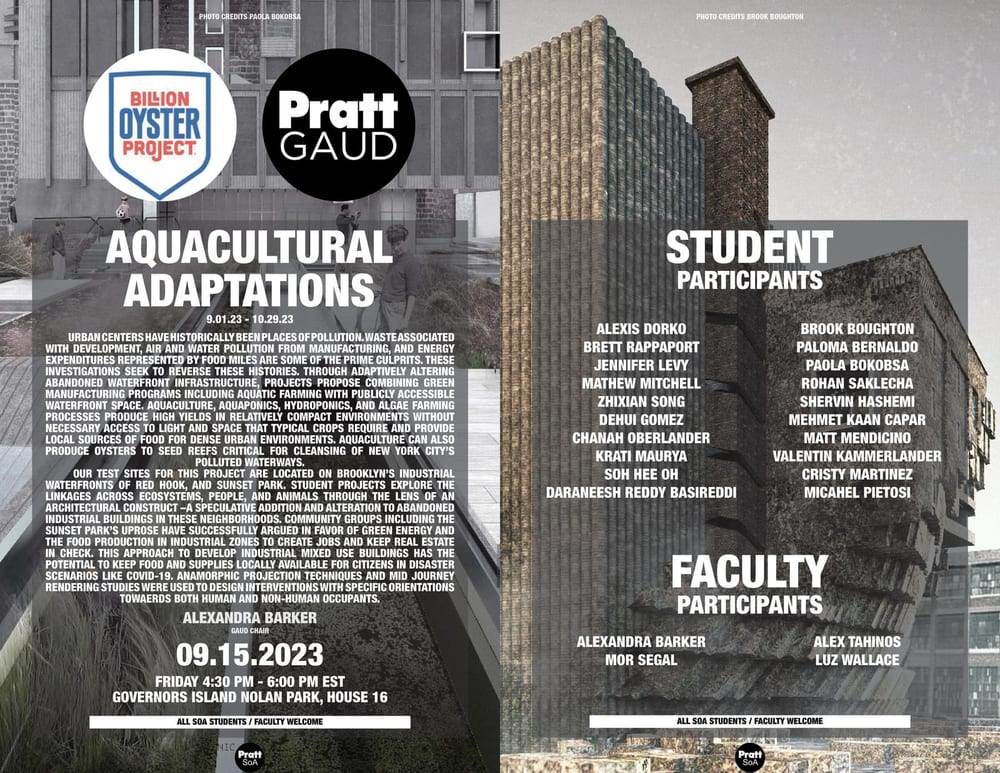 Poster for the Aquacultural Adaptations student exhibition