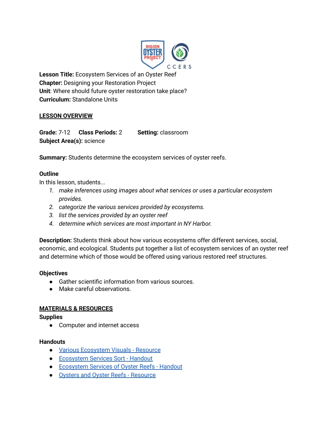 WSFOR L6 — Lesson Plan