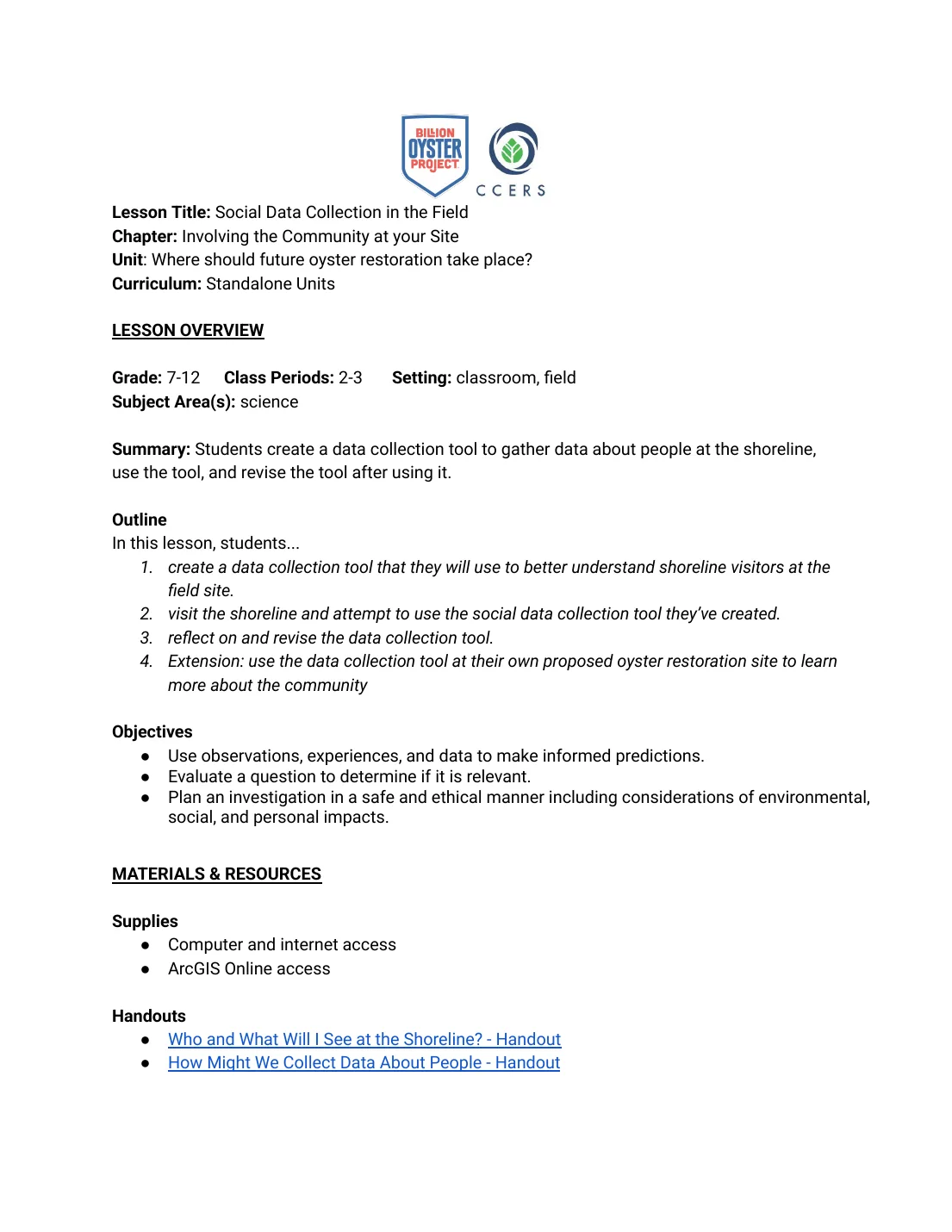 WSFOR L11 — Lesson Plan