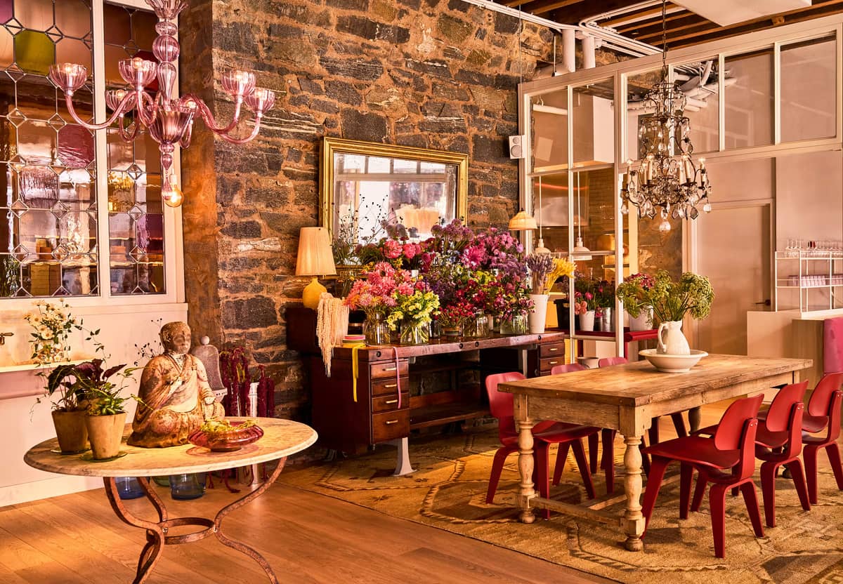 Warmly lit dining room at abc kitchens