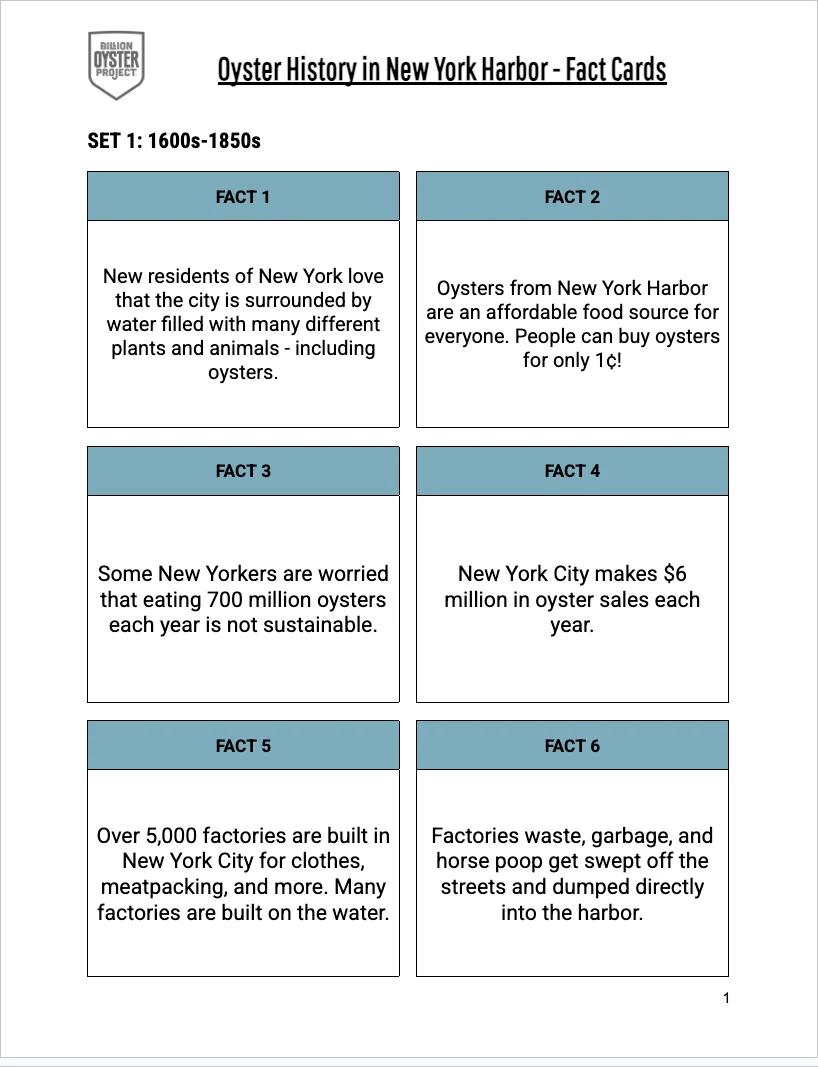 3-5 History — Fact Cards