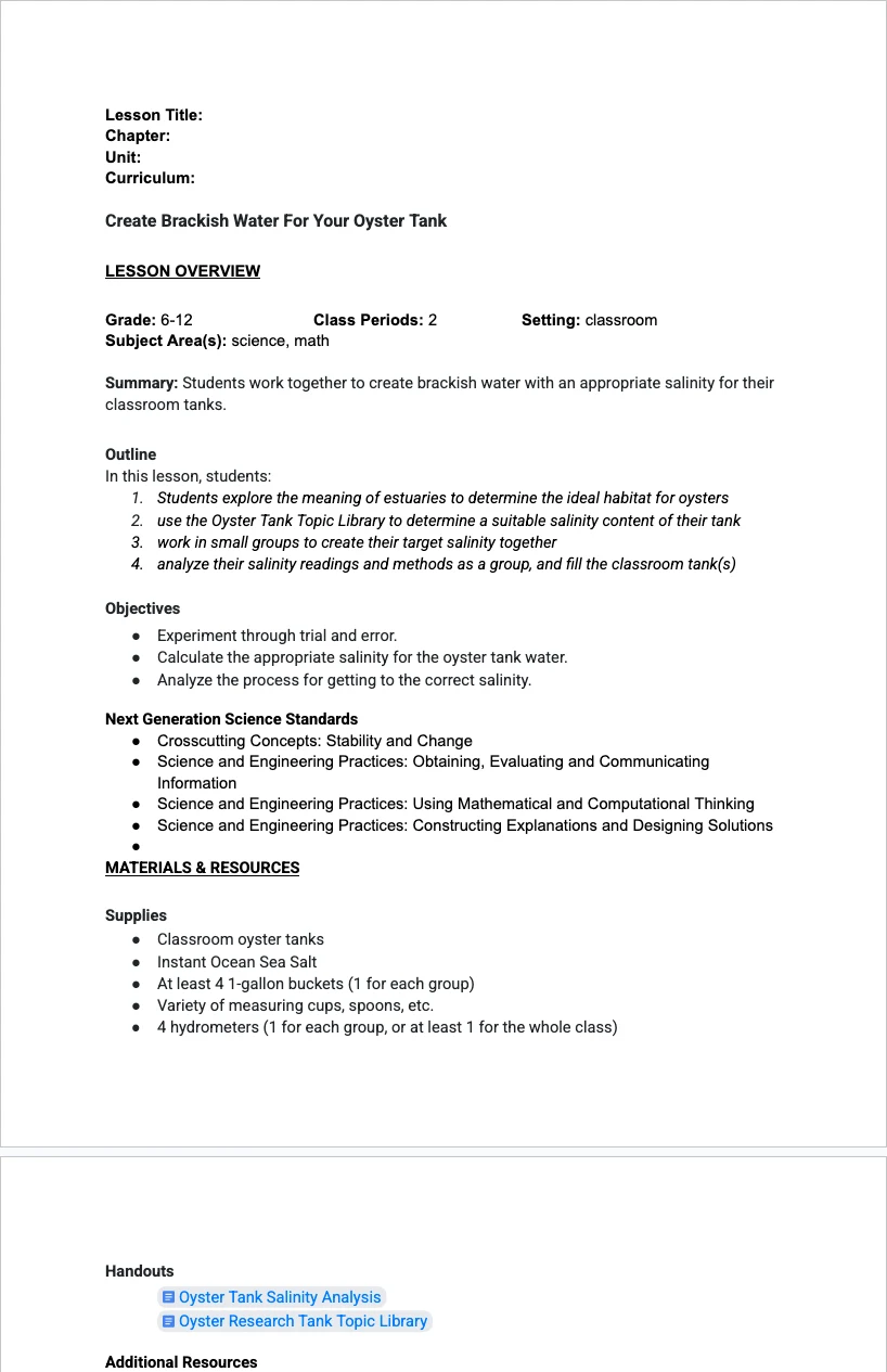 ORT L2 — Lesson Plan