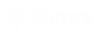 White logo with aurora text