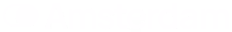 White logo with amsterdam text
