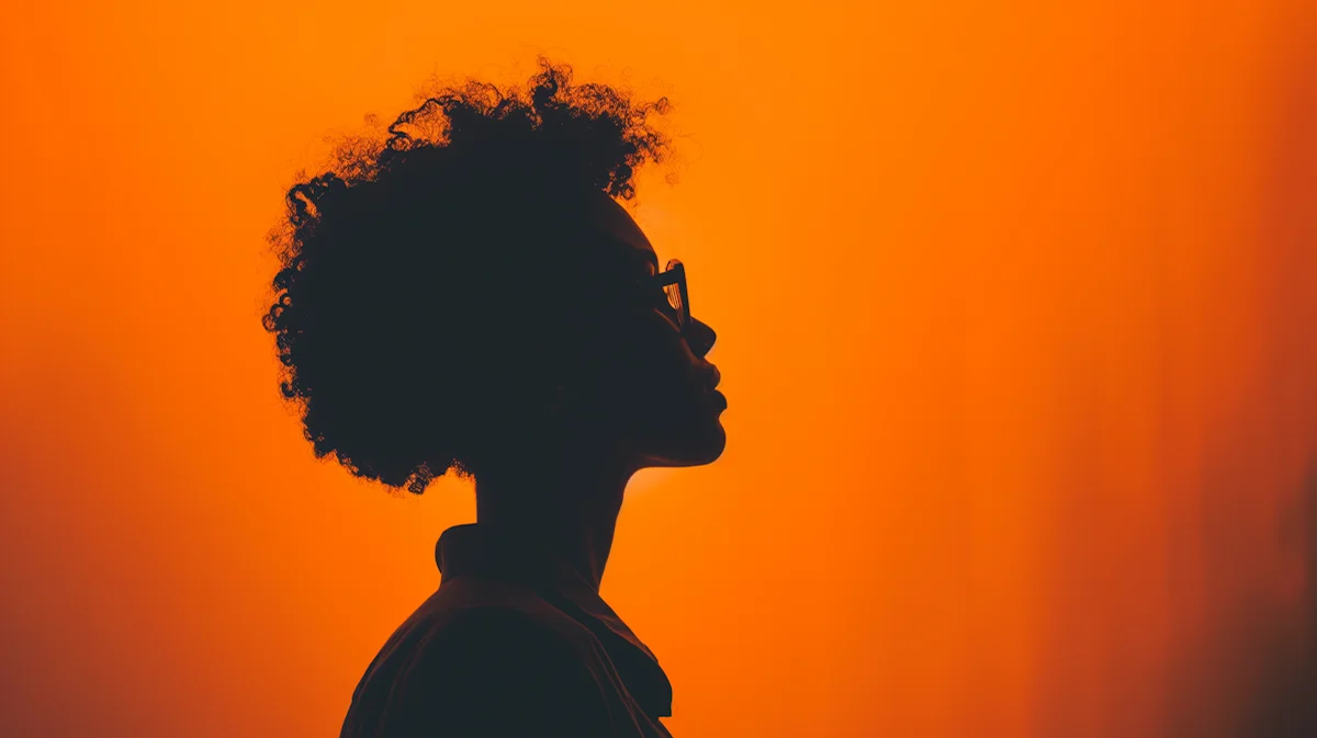 Futuristic visual with an orange glowing silhouette representing modern frontend technologies