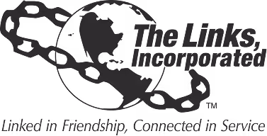 Logo of The Links Incorporated with a map of the Americas.