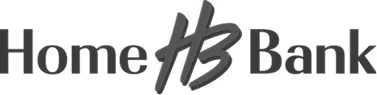 Home Bank logo with stylized HB initials between the words Home and Bank.