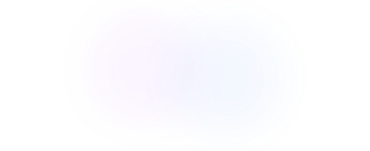 Two large overlapping glowing orbs, one pinkish-purple and one blue, on a black background.