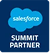 Salesforce Summit Partner badge in blue and white.