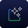 Icon of a rounded square outline with three sparkling stars above it, representing cleanliness or magic.