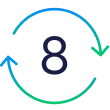 Icon of a lowercase letter g surrounded by a blue and green circular arrow suggesting synchronization or refresh.