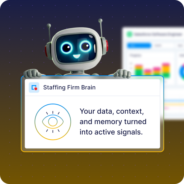 Smiling robot holding a sign that says 'Pattern Recognition: Your team's latest decisions are active signals.'
