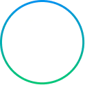 Icon of a spreadsheet with rows and columns inside a multicolor circular border.