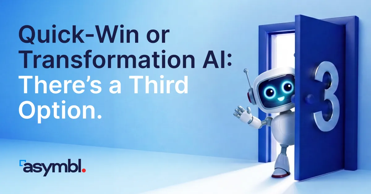 Blog hero image for Quick Win AI or Transformation AI